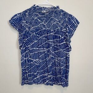 THML size S Blue Patterned Women's Top